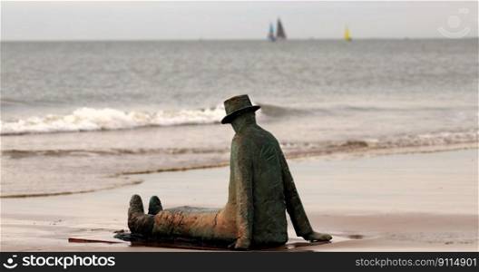 belgium statue knokke beach