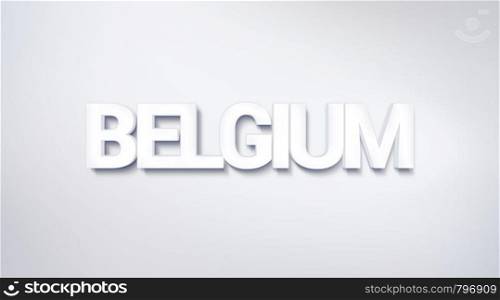 Belgium, text design. calligraphy. Typography poster. Usable as Wallpaper background