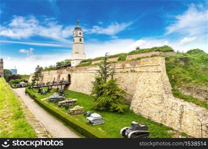 Belgrade fortress Kalemegdan in Serbia in a beautiful summer day