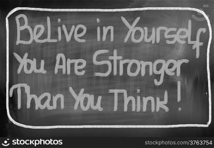 Belive In Yourself You Are Stronger Than You Think Concept