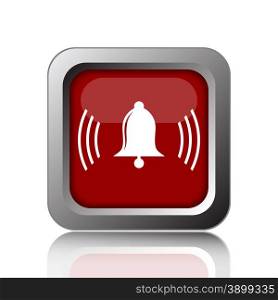 Bell icon. Internet button on white background