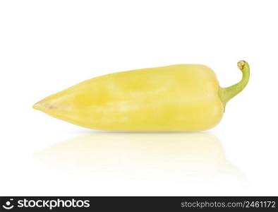 Bell pepper isolated on white a background with shadow and reflection.. Bell pepper isolated on white background with shadow and reflection.