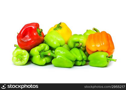 Bell peppers isolated on the white background