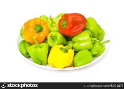 Bell peppers isolated on the white background