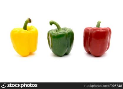 bell peppers isolated on white background