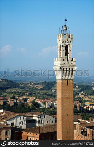 Bell Tower and Buildings in Siena