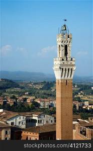 Bell Tower and Buildings in Siena