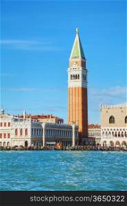 Bell tower (Campanile) at St Mark square in Venice, Italy