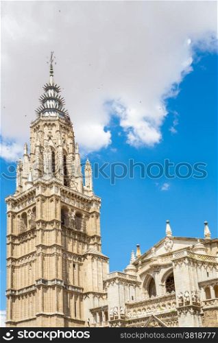 Bell Tower of Cathedral in Toledo Spain