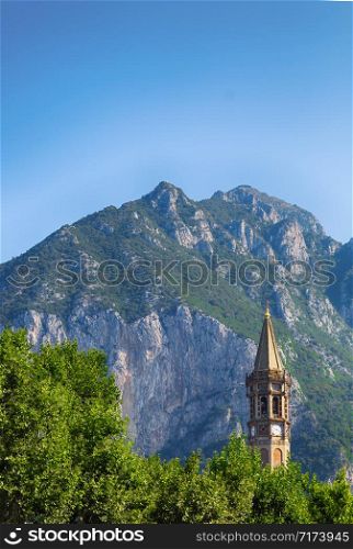 bell tower of the church of San Nicola. Lecco