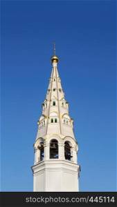 Bell tower of the church of St. Nicholas (1779), St. Nicholas Convent, Privolzhsk town, Ivanovo region, Russia