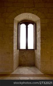 Bellver Castle Castillo indoor arch in Majorca at Palma de Mallorca Balearic Islands