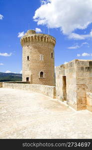 Bellver Castle Castillo tower in Majorca at Palma de Mallorca Balearic Islands