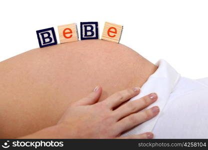 Belly of pregnant woman