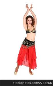 bellydance with hands up