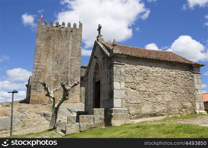 Belmonte castle and chaple. Historic village of Portugal, near Covilha