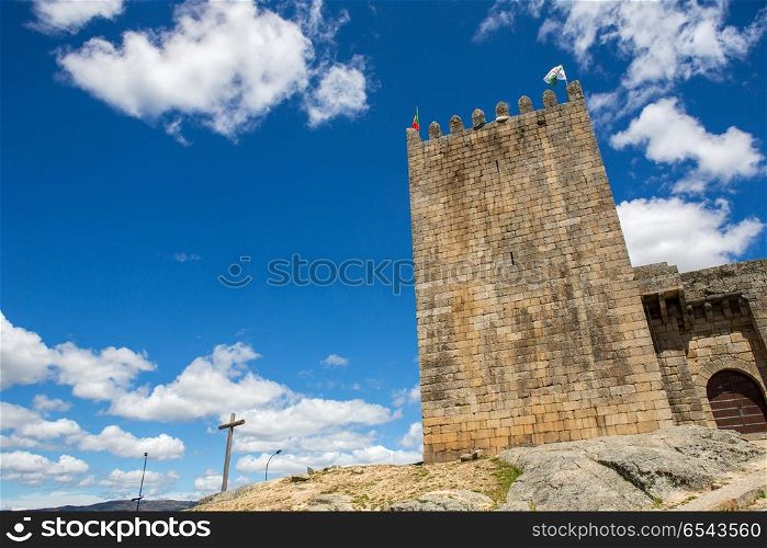 Belmonte castle. Historic village of Portugal, near Covilha. Belmonte castle