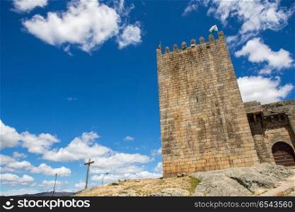 Belmonte castle. Historic village of Portugal, near Covilha. Belmonte castle