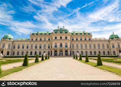 Belvedere Palace in Vienna, Austria in a beautiful summer day