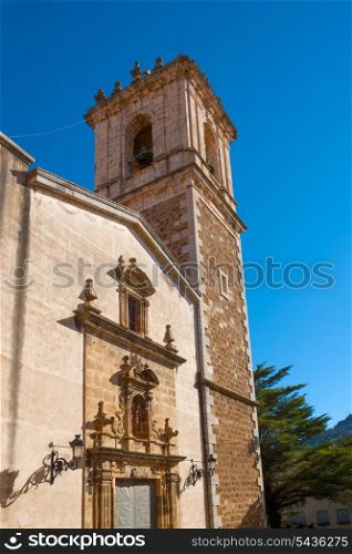 Benassal church facade Benasal in Maestrazgo Castellon Spain