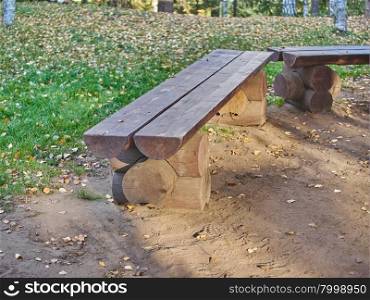Bench in forest