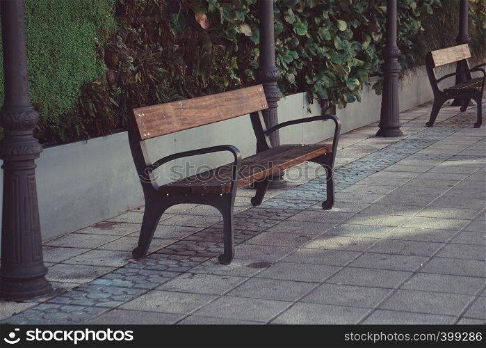 bench in the city