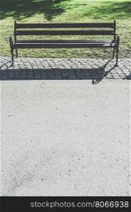 Bench in the park. Backlight