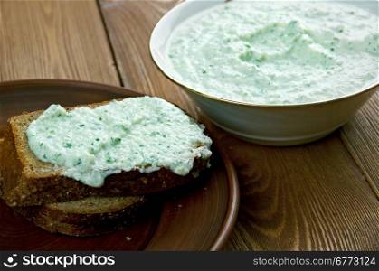 Benedictine - spread made with cucumbers and cream cheese.Cuisine of the United States