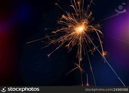 Bengal fire sparkler burn with big long sparks 