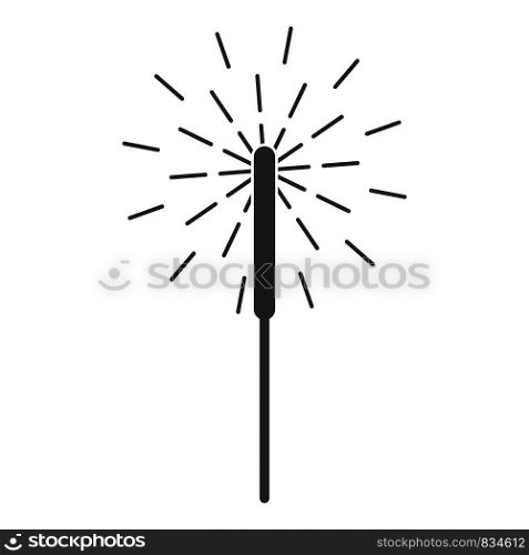 Bengal light fire icon. Simple illustration of bengal light fire vector icon for web design isolated on white background. Bengal light fire icon, simple style