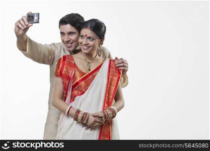 Bengali couple taking a self portrait