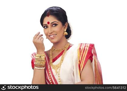 Bengali woman smiling