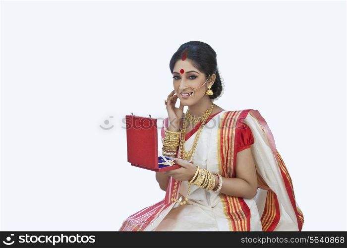 Bengali woman with a jewelery box