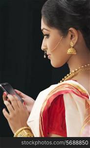 Bengali woman with a mobile phone
