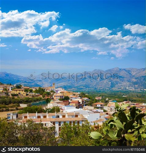Benidoleig village in Alicante at Spain