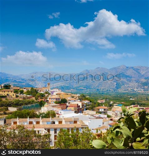 Benidoleig village in Alicante at Spain