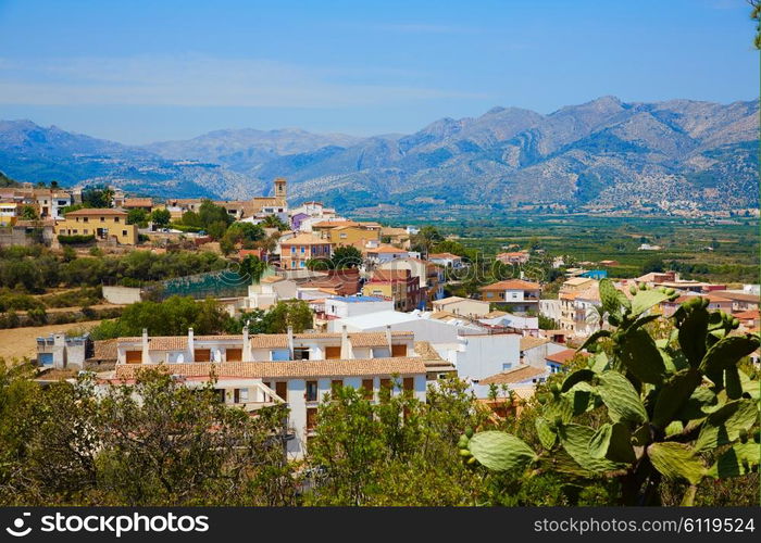 Benidoleig village in Alicante at Spain