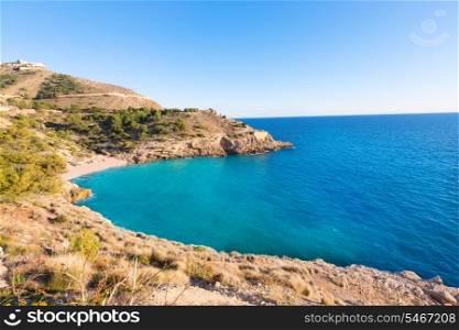 Benidorm Alicante cala Ti Ximo beach in Blue Mediterranean Spain