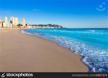 Benidorm Alicante playa de Poniente beach in spain Valencian community