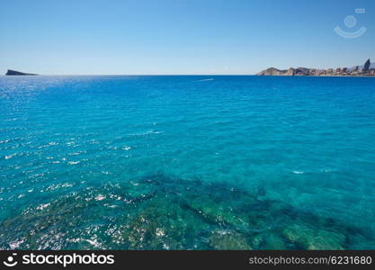 Benidorm island in Mediterranean Alicante of Spain