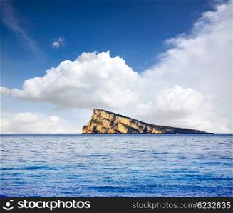 Benidorm island in Mediterranean Alicante of Spain