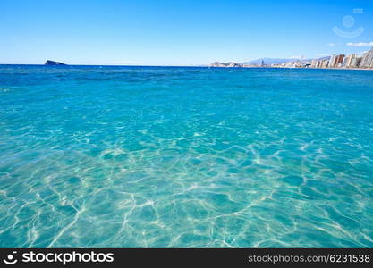 Benidorm Levante beach in Alicante Mediterranean of Spain