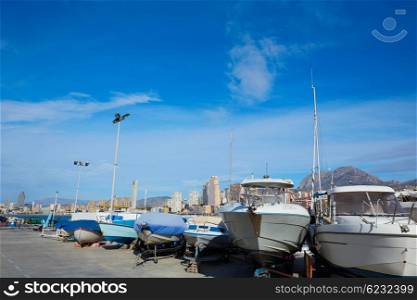 Benidorm Marina port in Alicante Mediterranean of Spain