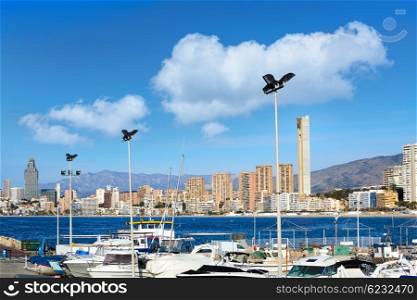Benidorm Marina port in Alicante Mediterranean of Spain