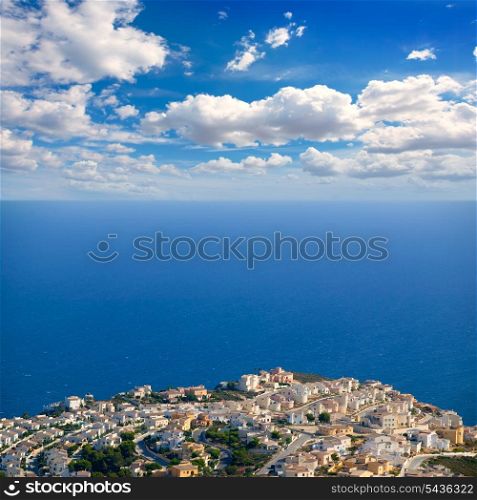 Benitachell in alicante white coast with blue Mediterranean view