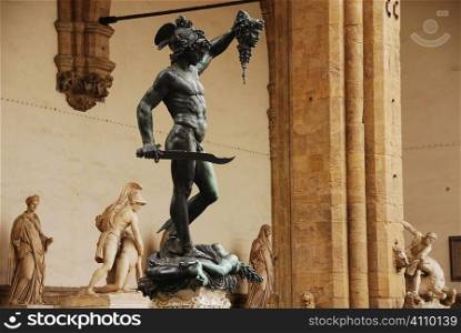 Benvenuto Cellini&acute;s Perseus, Logia dei Lanzi, Piazza della Signoria, Florence, Italy