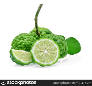 Bergamot fruit on white background