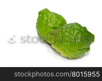 Bergamot fruits isolated on the white background