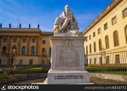 Berlin Alexander Humboldt memorial in Germany. Berlin Alexander Humboldt memorial in Germany second man who discovered Cuba