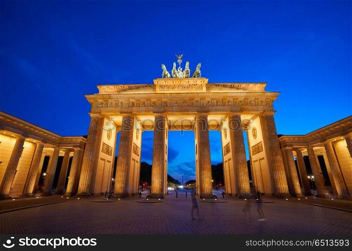 Berlin Brandenburg Gate Brandenburger Tor. Berlin Brandenburg Gate Brandenburger Tor at sunset in Germany